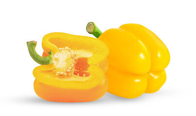 Yellow pepper on transparent png