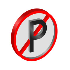 traffic signs no parking 3D.