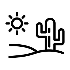 desert line icon illustration vector graphic