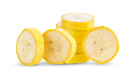 Banana slice isolated on transparent png