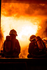 firefighters fighting fire