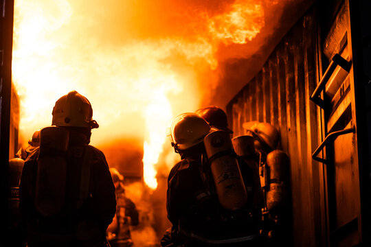 firefighters fighting fire