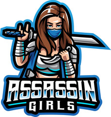 Assassin girls esport mascot 