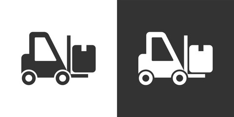 Forklift icon vector
