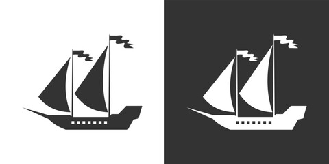 Sailing boat icon vector