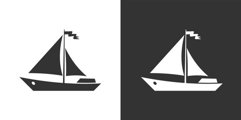 Sailing boat icon vector
