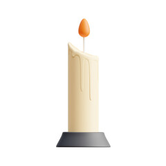 Halloween Candle 3D Icon