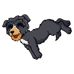 Cute deer hound dog cartoon jumping