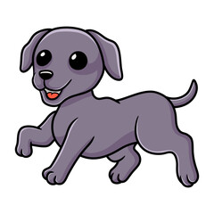 Cute little weimaraner dog cartoon
