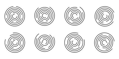 Concentric Circle Geometric Vector Element