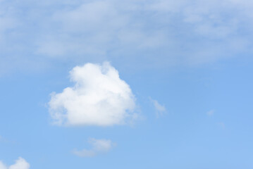 Clouds on blue sky in the nature of the Asian summer, perfect for travel