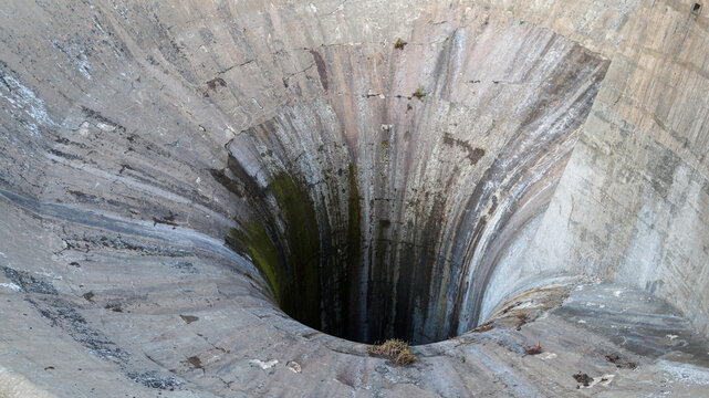 "el embudo" close view, next to the San Roque dam, Villa Carlos Paz, Cordoba, Argentina
