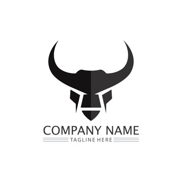 Bull horn logo and symbol template icons app