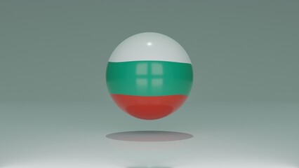 3D round nation flags, 4k wallpaper, glossy object. Bulgaria 