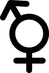 トランスジェンダー　性同一性障害　記号　アイコン　マーク　シンプル　モノクロ　素材