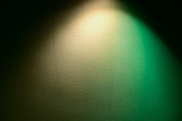 dark green wall and warm electric light, interior design