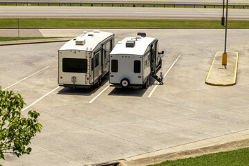 Rv on a parking lot 