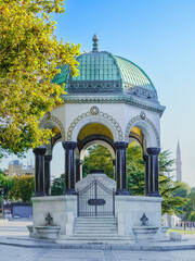 german fountain on Sultanahmet Square in the center of Istanbul turkey