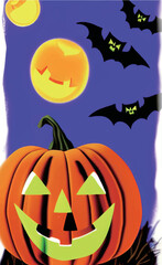 Halloween theme vector promotional poster - 536880973