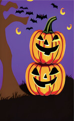 Halloween theme vector promotional poster - 536881174