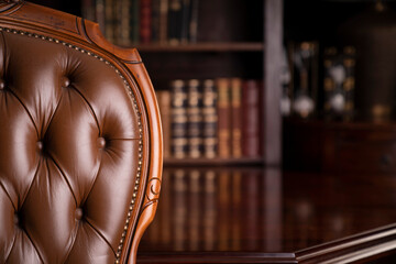 Lawyer office. Lawyer chair.