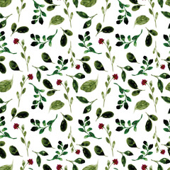 green texture leaf watercolor seamless transparant