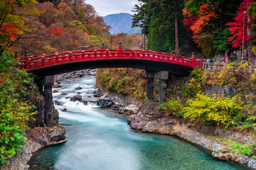 栃木県　日光　秋の神橋