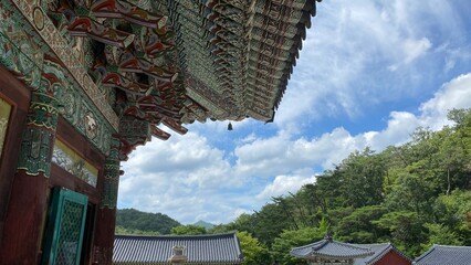 Unjusa, known as the temple of residing clouds or the temple of one thousand stone Buddhas and one thousand stone pagodas in South Korea, in the summer of 2022. 