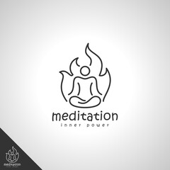 Meditation - Human Inner Power Logo