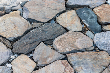 The rocks were used to built the floor of Amluk Dara stupa - obrazy, fototapety, plakaty