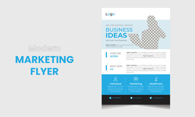 Modern Business Flyer Template a4 size, Abstract design