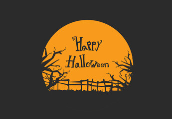 Happy Halloween.
Illustration background of Halloween posters and invitations.