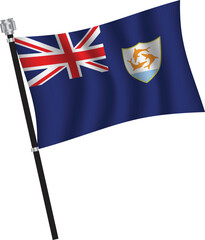 Flag of Anguilla. Abstract illustration.flag of Anguilla.