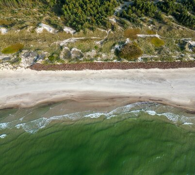 Scenic view of Pervalka Beach in Lithuania