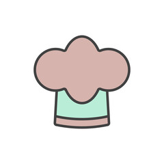 chef hat icon vector illustration logo template for many purpose. Isolated on white background.