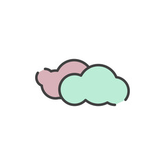 cloud icon vector illustration logo template for many purpose. Isolated on white background.
