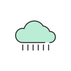 rain icon vector illustration logo template for many purpose. Isolated on white background.