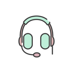 headphone icon vector illustration logo template for many purpose. Isolated on white background.