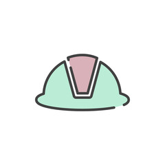 safety helmet icon vector illustration logo template for many purpose. Isolated on white background.