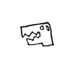 hand drawn dino head ,good for your art