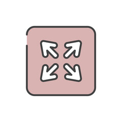 full screen icon vector illustration logo template for many purpose. Isolated on white background.