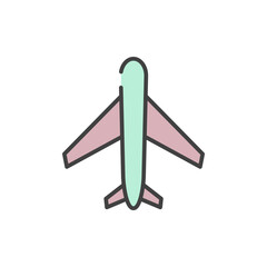 plane icon vector illustration logo template for many purpose. Isolated on white background.