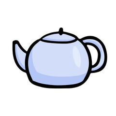Kettle teapot vector illustration isolated on white background