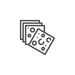 Cheese slices line icon