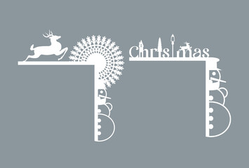 Laser Cut Christmas Door Corner.