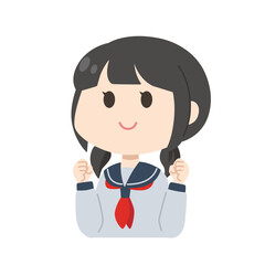 女子学生　イラスト