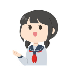 女子学生　イラスト