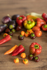 vegetables on the table