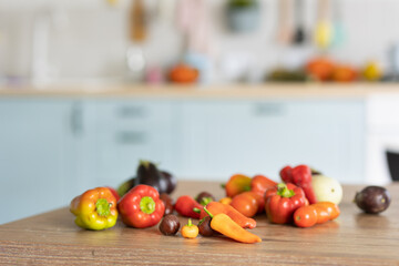 vegetables on the table