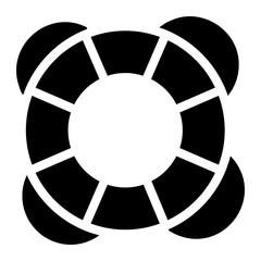 lifebuoy glyph icon